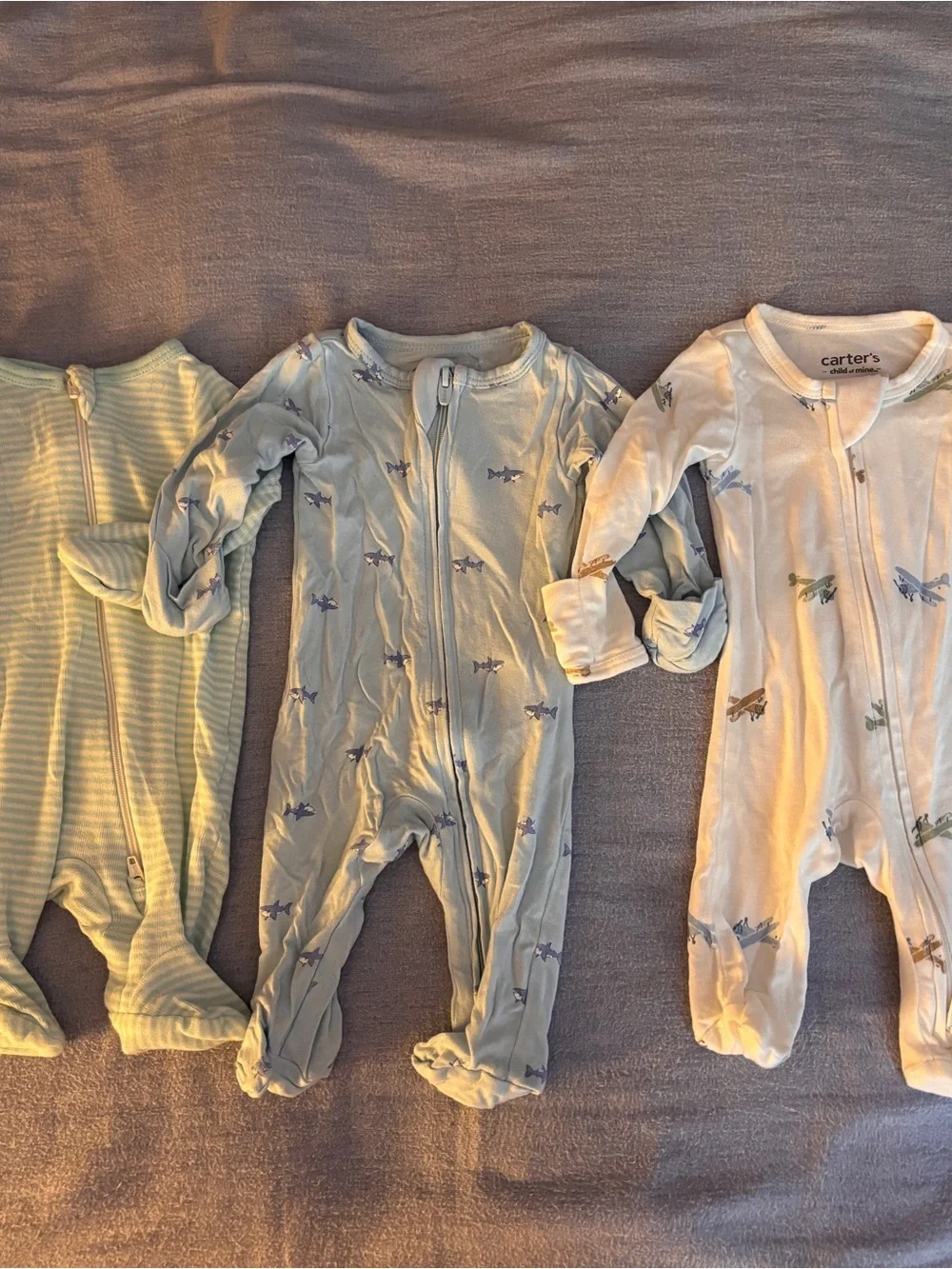 Preemie pj bundle, set of three.